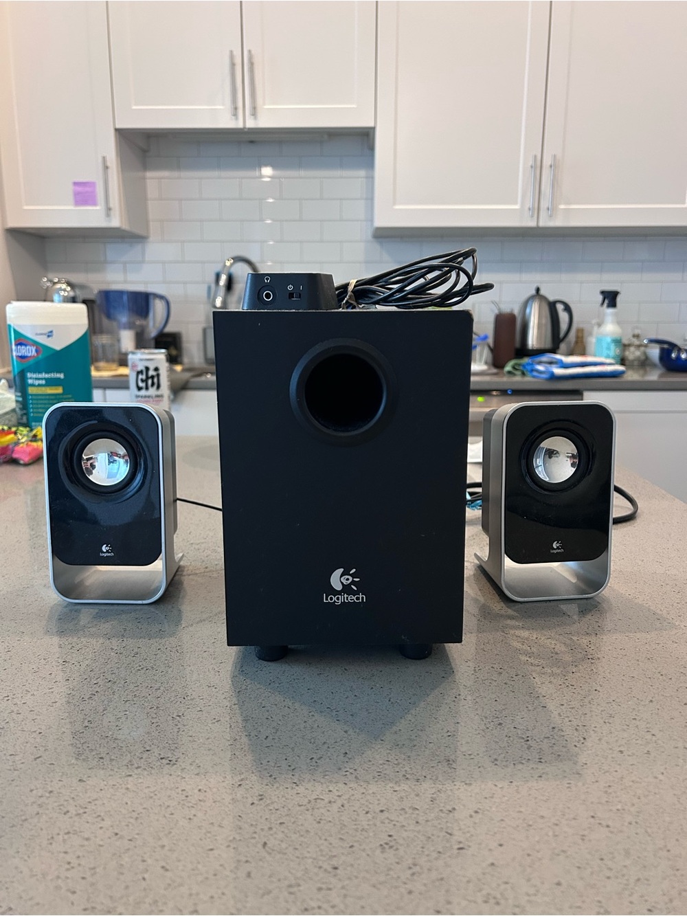 Logitech Black 2.1 Speaker System with Subwoofer - Compact Desktop Audio